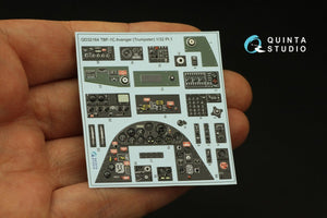 Intérieur imprimé en 3D et coloré sur papier décalcomanie Quinta Studio QD32164 TBF-1C Avenger (Trumpeter) 1/32 – immagine 4