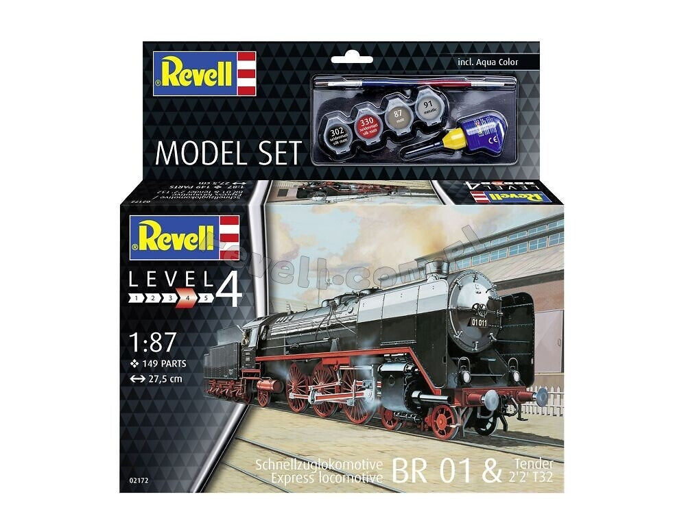 Revell 62172 Schnellzuglok BR01 avec Tender 2&amp;#39;2&amp;#39; T32 Model Set (H0) 1/87