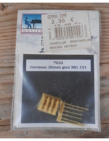 Aires 7024 Canons allemands de 20 mm MG 151 1/72