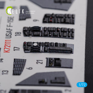 Décalcomanies 3D pour l&amp;#39;intérieur du F-15E KELIK K72111, compatibles avec la maquette Academy au 1/72 – image 7