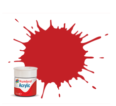 Peinture acrylique brillante rouge italien Humbrol AB0220 220, 14 ml