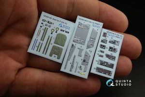Intérieur imprimé en 3D et coloré sur papier décalcomanie Quinta Studio QD48146 F-CK-1C (pour kit AFV club) 1/48 – immagine 3