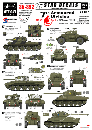 Star Decals 35-892 Rats du désert en Europe du Nord-Ouest 1/35