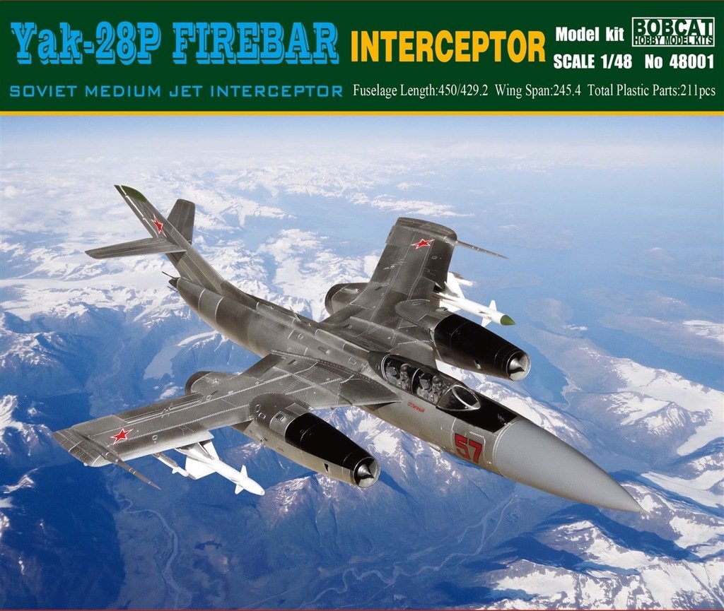 Bobcat 48001 Yak-28P Firebar Intercepteur Intercepteur à réaction moyen soviétique (1/48)
