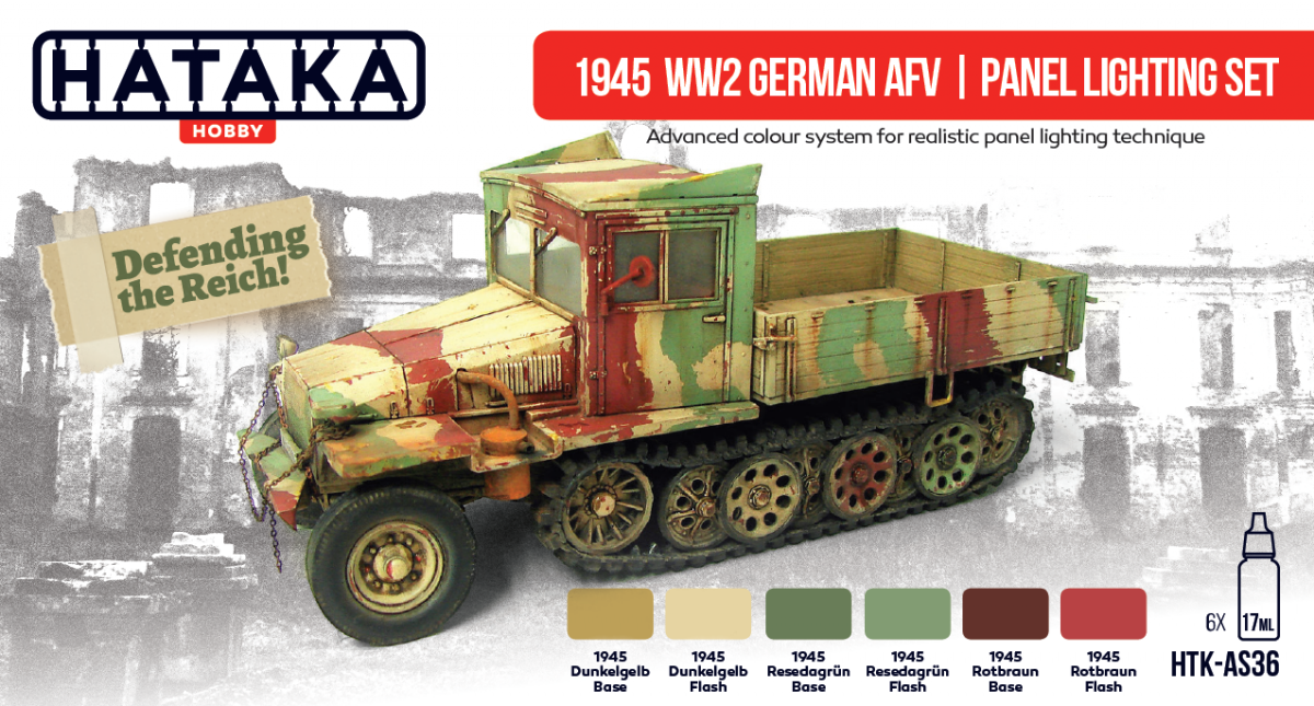 Hataka HTK-AS36 1945 Ensemble d'éclairage de panneau pour véhicule blindé allemand de la Seconde Guerre mondiale (6x17ml)