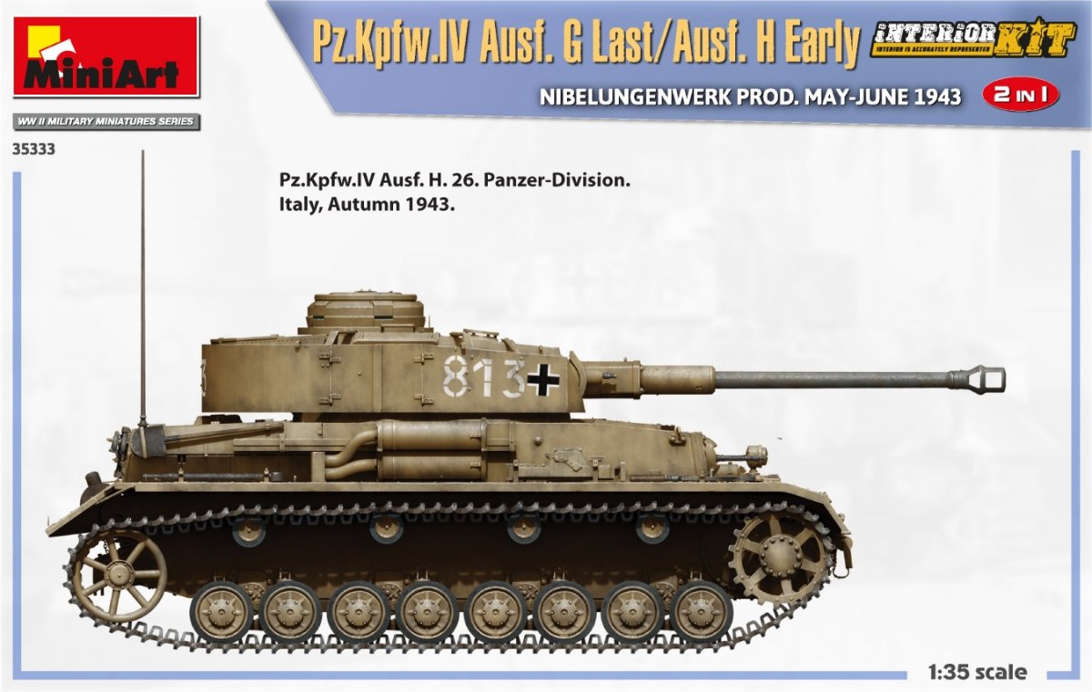 MiniArt 35333 Pz.Kpfw.IV Ausf. G Last/Ausf. H Early. NIBELUNGENWERK PROD. MAY-JUNE 1943. 2 IN 1 INTERIOR KIT 1/35 – zdjęcie 15
