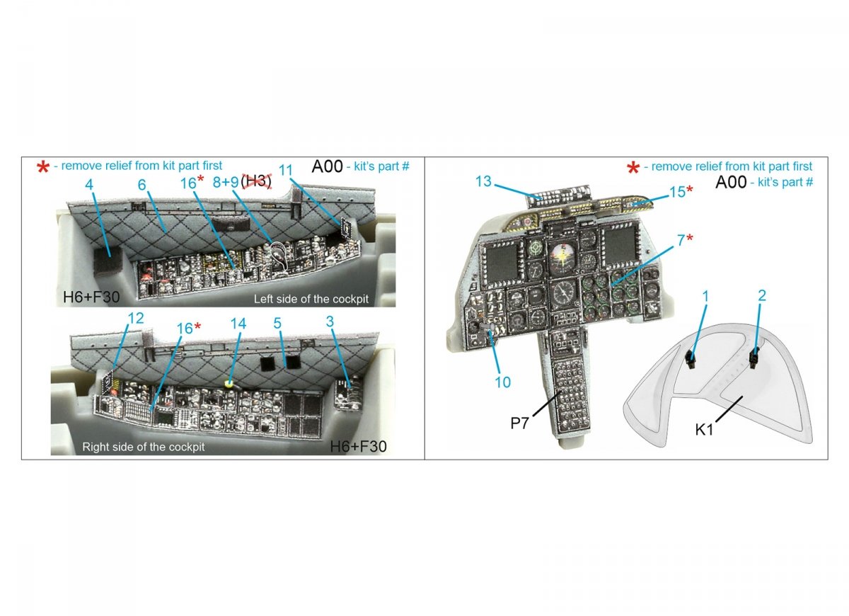 Intérieur imprimé en 3D et coloré sur papier décalcomanie Quinta Studio QDS-48361 A-10C (Hobby Boss) (Petite version) 1/48 – image 2