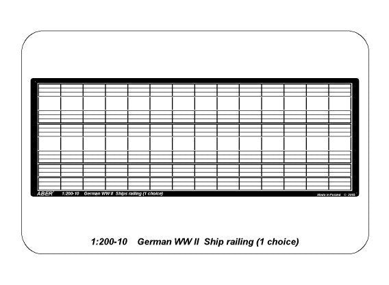 Aber 200-10 Garde-corps de navire allemand de la Seconde Guerre mondiale (1er choix) (1/200) – immagine 5