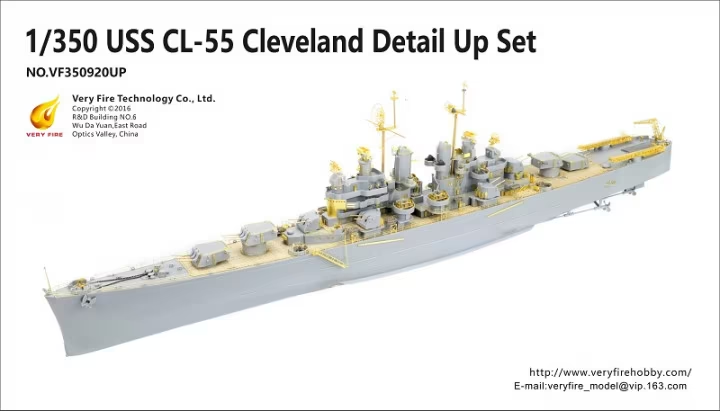 Very Fire VF350920UP USS CL-55 Cleveland Kit de détails au 1/350