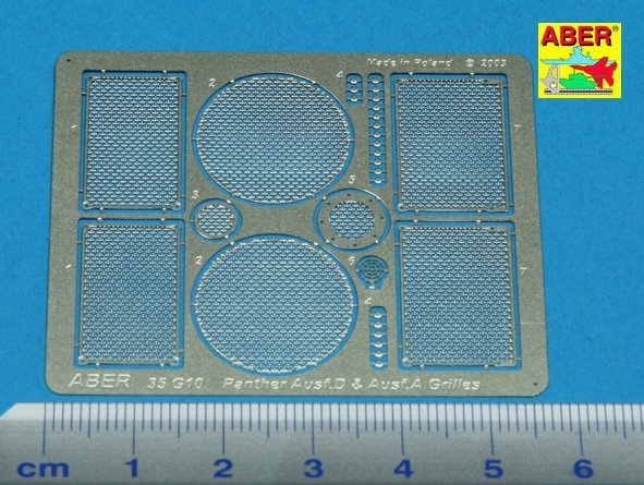 Grilles Aber 35G10 pour char allemand PzKpfw V Ausf.A/D Panther (Sd.Kfz.181) (1/35) – image 2