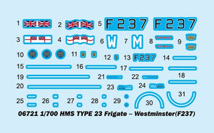Trumpeter 06721 Frégate HMS TYPE 23 - Westminster (F237) 1/700 – immagine 4