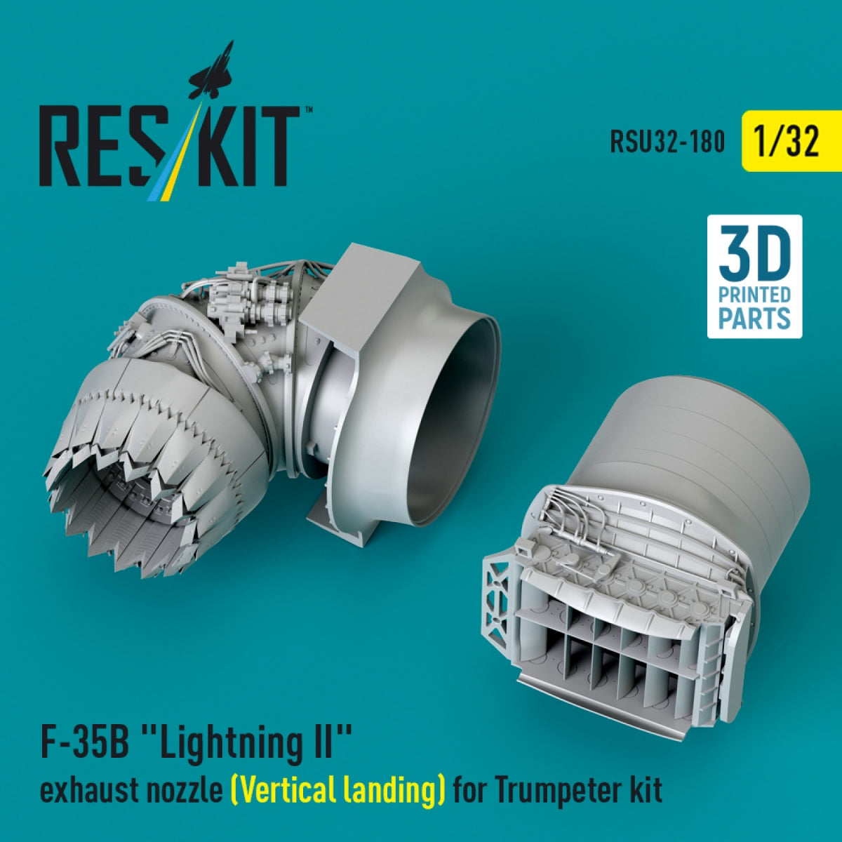RESKIT RSU32-0180 Tuyère d&amp;#39;échappement F-35B « Lightning II » (atterrissage vertical) pour maquette Trumpeter (impression 3D) 1/32