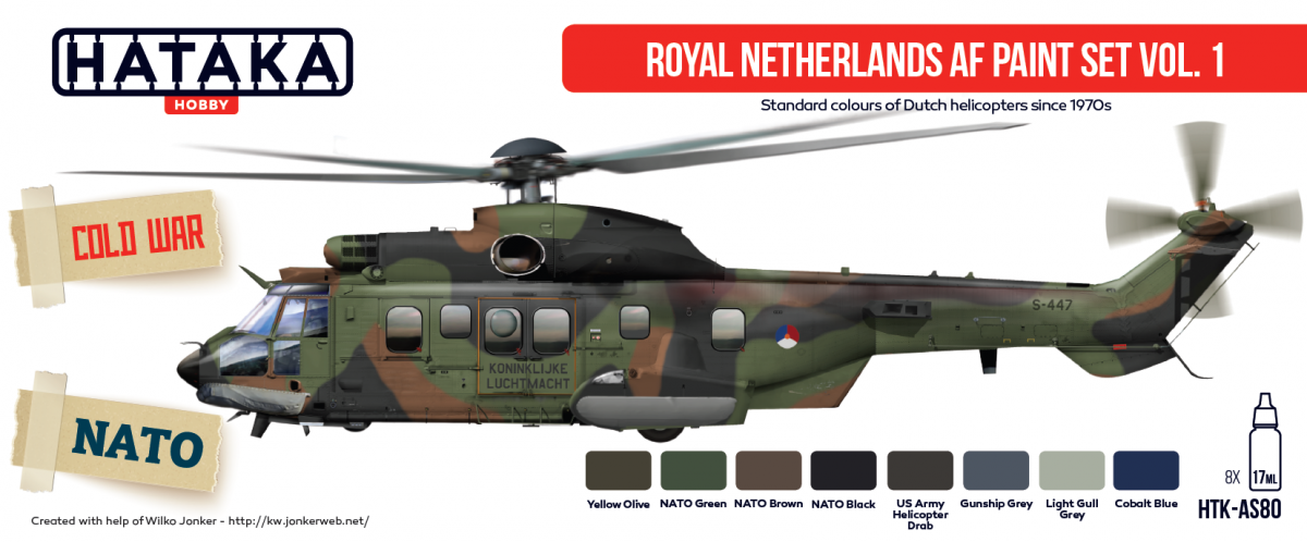 Hataka HTK-AS80 Royal Pays-Bas AF ensemble de peinture vol. 1 8x17ml. – image 2