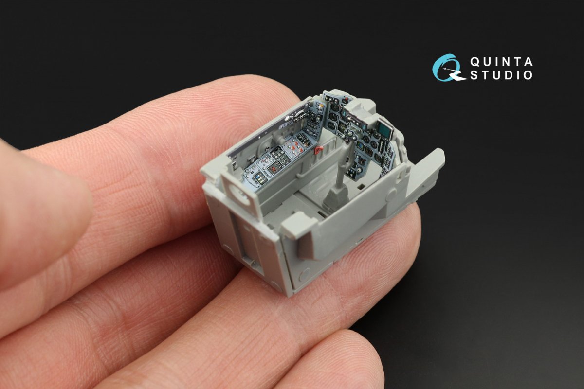 Intérieur imprimé en 3D et coloré sur papier décalcomanie Quinta Studio QD48093 MiG-29 (9-13) 1/48 (pour GWH) – immagine 3