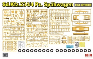 Modèle de champ de seigle 5118 Sd.Kfz. 234/4 pièces. Spähwagen avec intérieur complet 1/35 – immagine 2