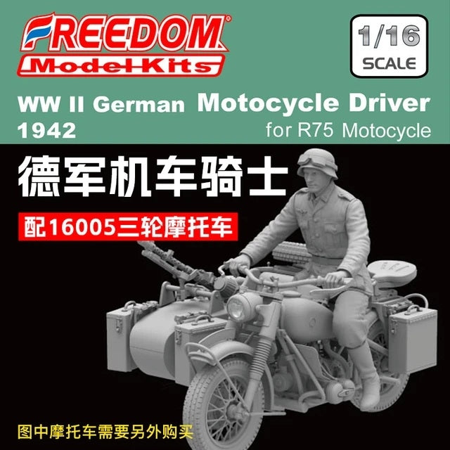 Freedom 616005 Conducteur de moto allemand de la Seconde Guerre mondiale pour R75 1/48  – Bild 2