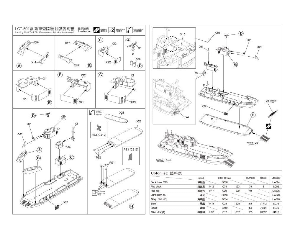 AFV Club SE735S02 ROC LCT Mk.6 et véhicule de débarquement, ensemble 1/350 – immagine 2