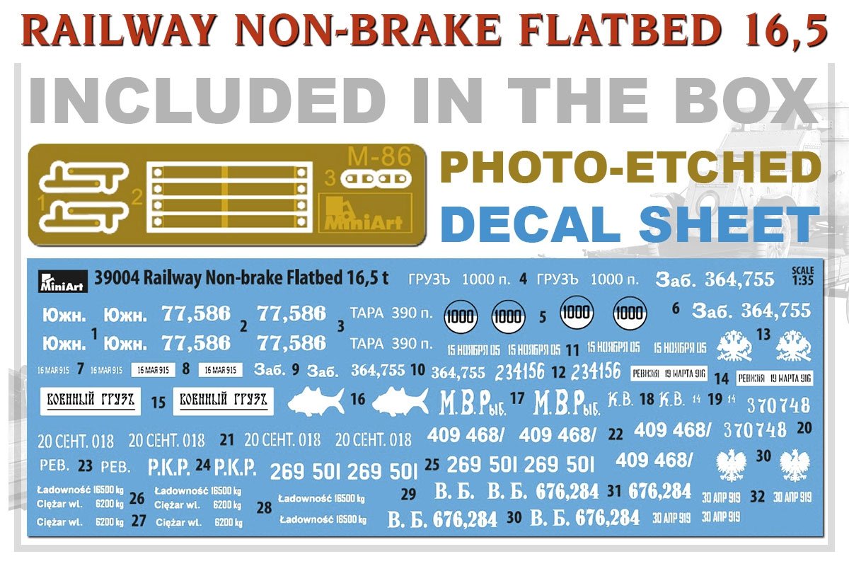 MiniArt 39004 Wagon plat sans frein de chemin de fer 16,5 t 1/35 – Bild 9