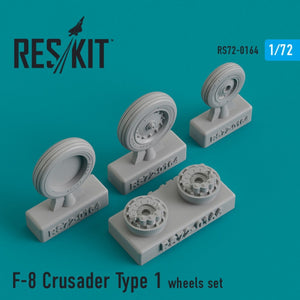 RESKIT RS72-0164 F-8 « CRUSADER » TYPE 1 JEU DE ROUES 1/72