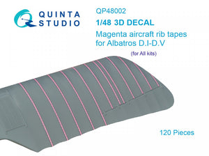 Quinta Studio QP48002 Rubans côtelés magenta Albatros DI-DV 1/48