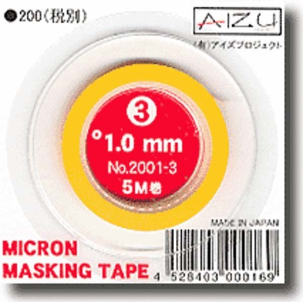 Ruban de masquage Aizu 2001-3 Micron (1,0 mm)