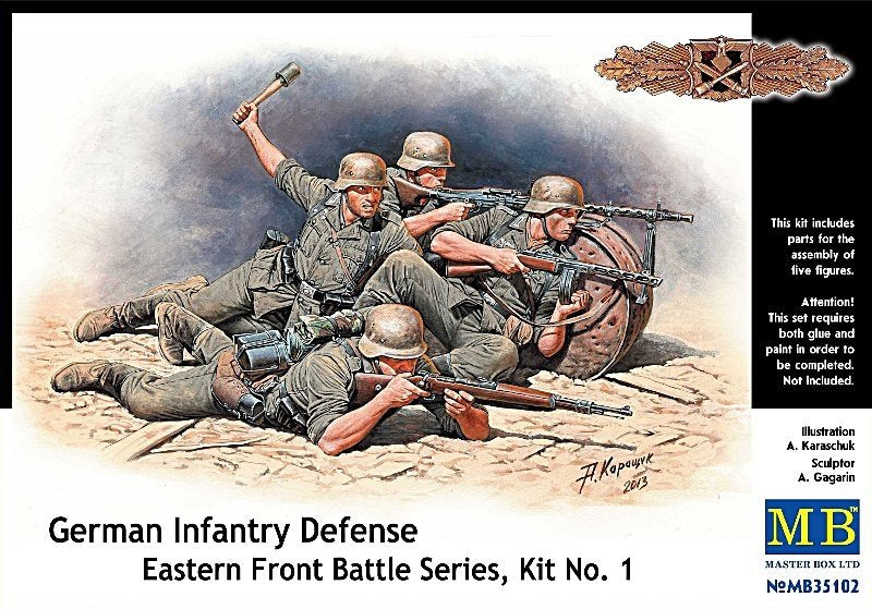 Master Box 35102 Série Batailles de l&amp;#39;infanterie allemande du front de l&amp;#39;Est, Kit n° 1 (1/35)