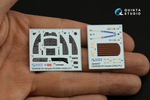 Quinta Studio QD48338 DH Vampire FB.5/FB.9 Intérieur coloré imprimé en 3D sur papier décalcomanie (Airfix) 1/48 – image 7