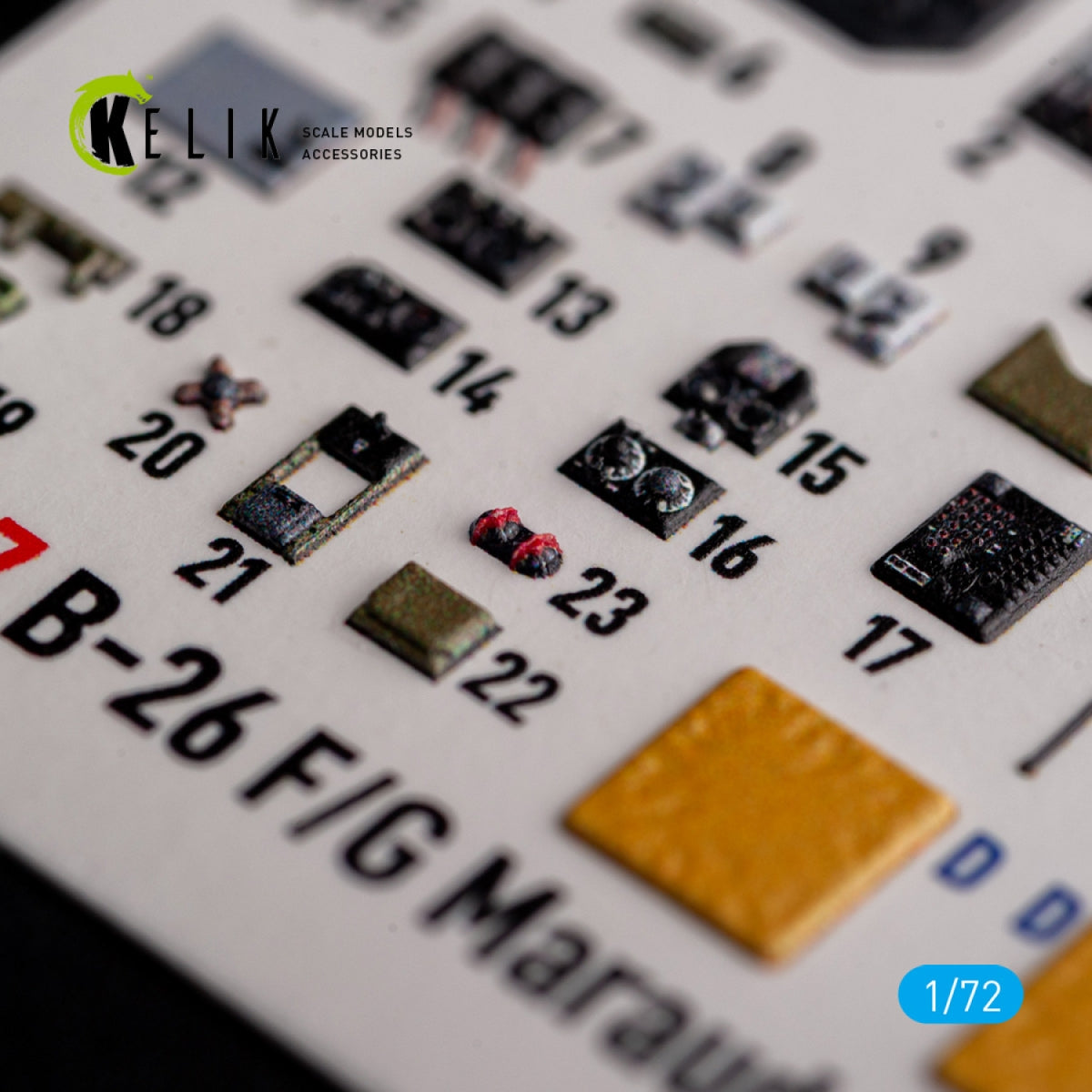 KELIK K72117 B-26 F/G Marauder - décalcomanies 3D intérieures pour maquette Hasegawa au 1/72 – Bild 4