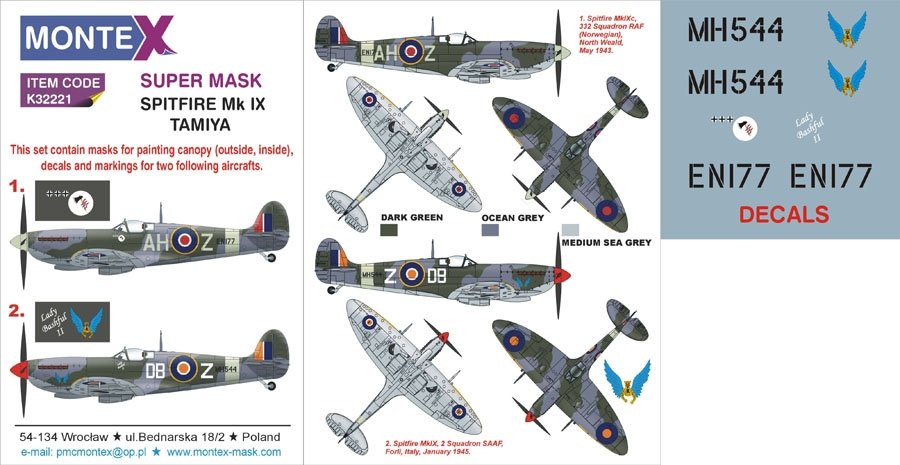 Montex K32221 Spitfire MK IX 1/32