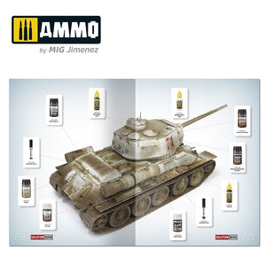 AMMO de Mig Jimenez 6603 SOLUTION BOOK 20 - Comment peindre les véhicules d&amp;#39;hiver soviétiques de la Seconde Guerre mondiale (anglais, espagnol, français, allemand) – immagine 9