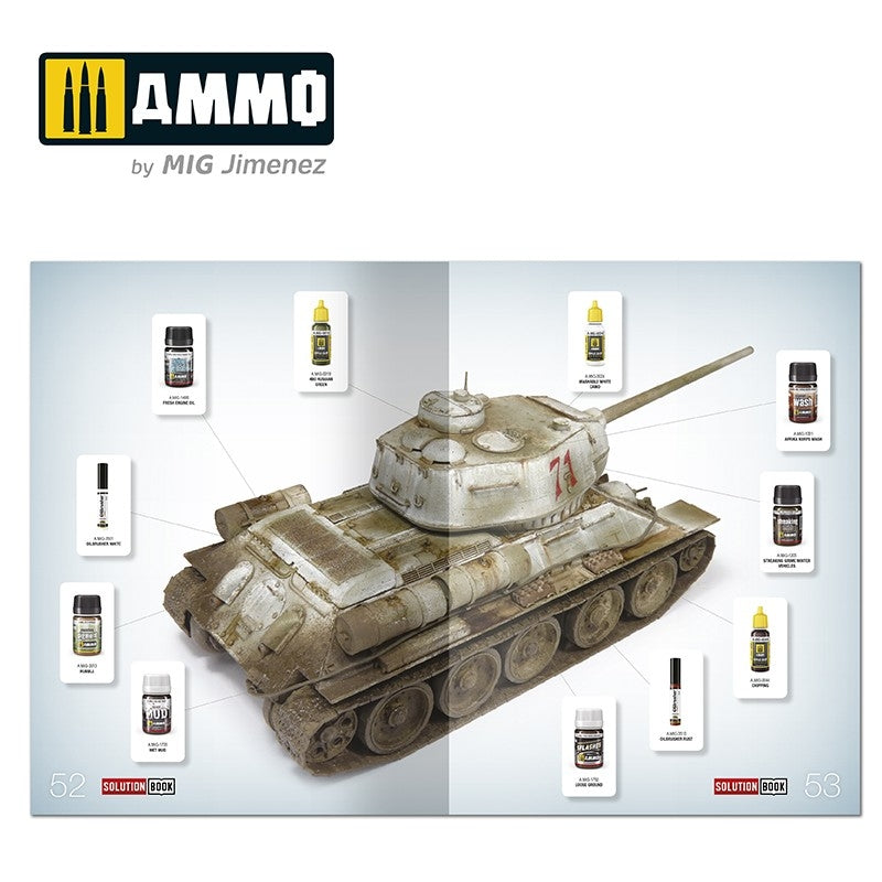 AMMO de Mig Jimenez 6603 SOLUTION BOOK 20 - Comment peindre les véhicules d&amp;#39;hiver soviétiques de la Seconde Guerre mondiale (anglais, espagnol, français, allemand) – immagine 9