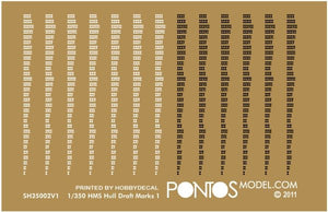 Pontos 35020WD1 HMS Hood Ensemble de pont en bois Type 1 (1/350) – immagine 3