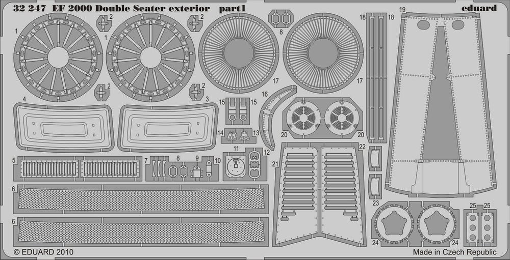 Eduard 32247 EF 2000 Trompette biplace extérieur 1/32