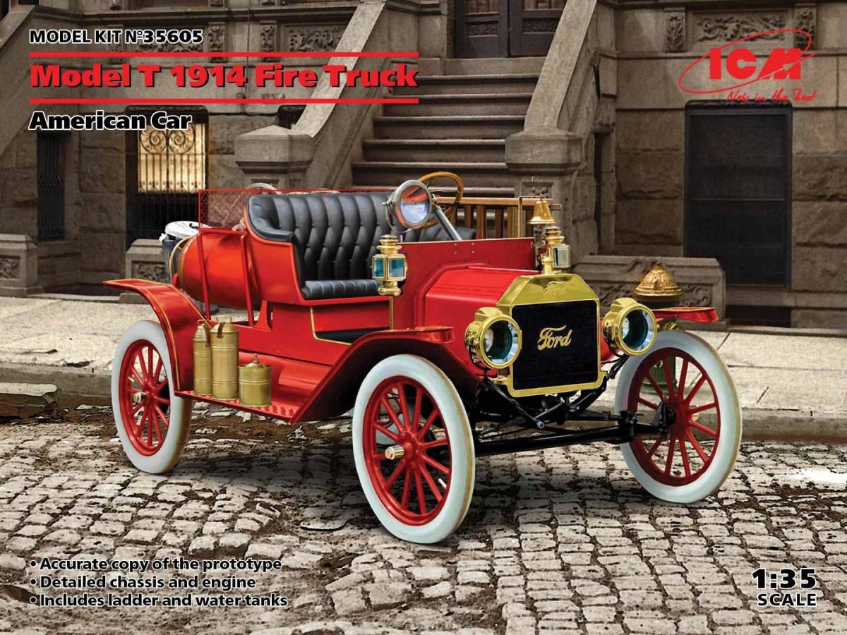 Camion de pompiers ICM 35605 Modèle T 1914, échelle 1/35