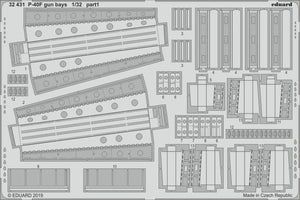 Baies de canons Eduard 32431 P-40F 1/32 TRUMPETER