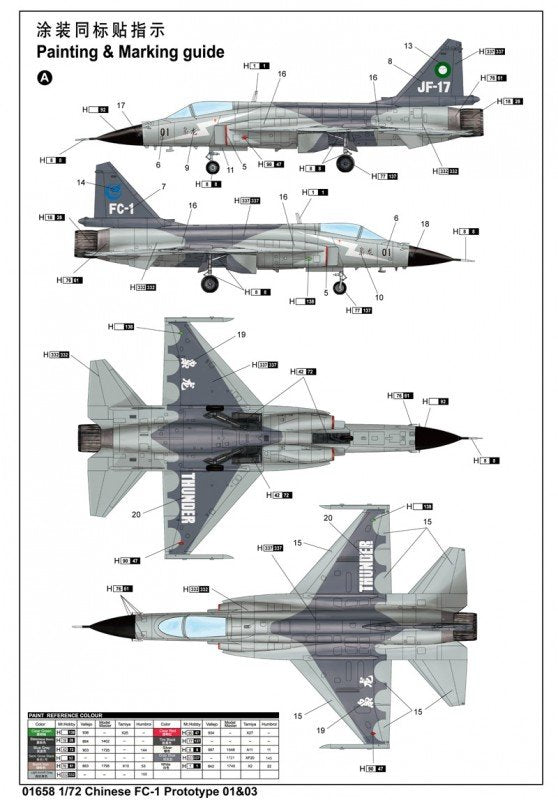 Trumpeter 01658 FC-1 Dragon féroce chinois (Prototype 01/03) (1/72) – immagine 8