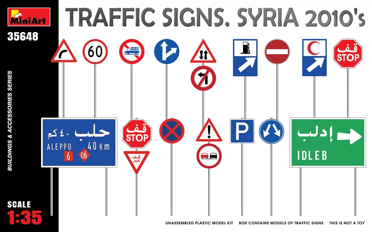 Miniart 35648 SIGNAUX DE CIRCULATION. SYRIE 2010&amp;#39;s 1/35