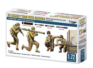 Mirage Hobby 720010 ÉQUIPE D&amp;#39;ASSAUT AMÉRICAINE AVEC BAZOOKA, GI américains de la Seconde Guerre mondiale avec lance-roquettes M1A1, Normandie, 1944, échelle 1/72 – immagine 2