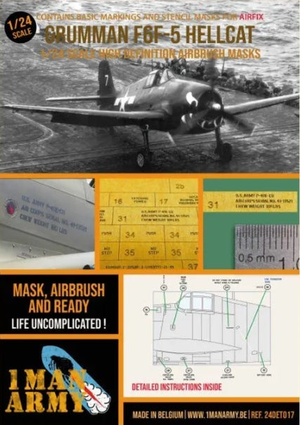 Maquette Airfix 1/24 Grumman F6F-5 Hellcat (réf. 24DET017)