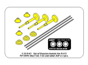 Ensemble d&amp;#39;antennes Aber R-43 R-113 pour chars russes tels que : T-54 ; T-55 et autres AVF (1/35) – image 6