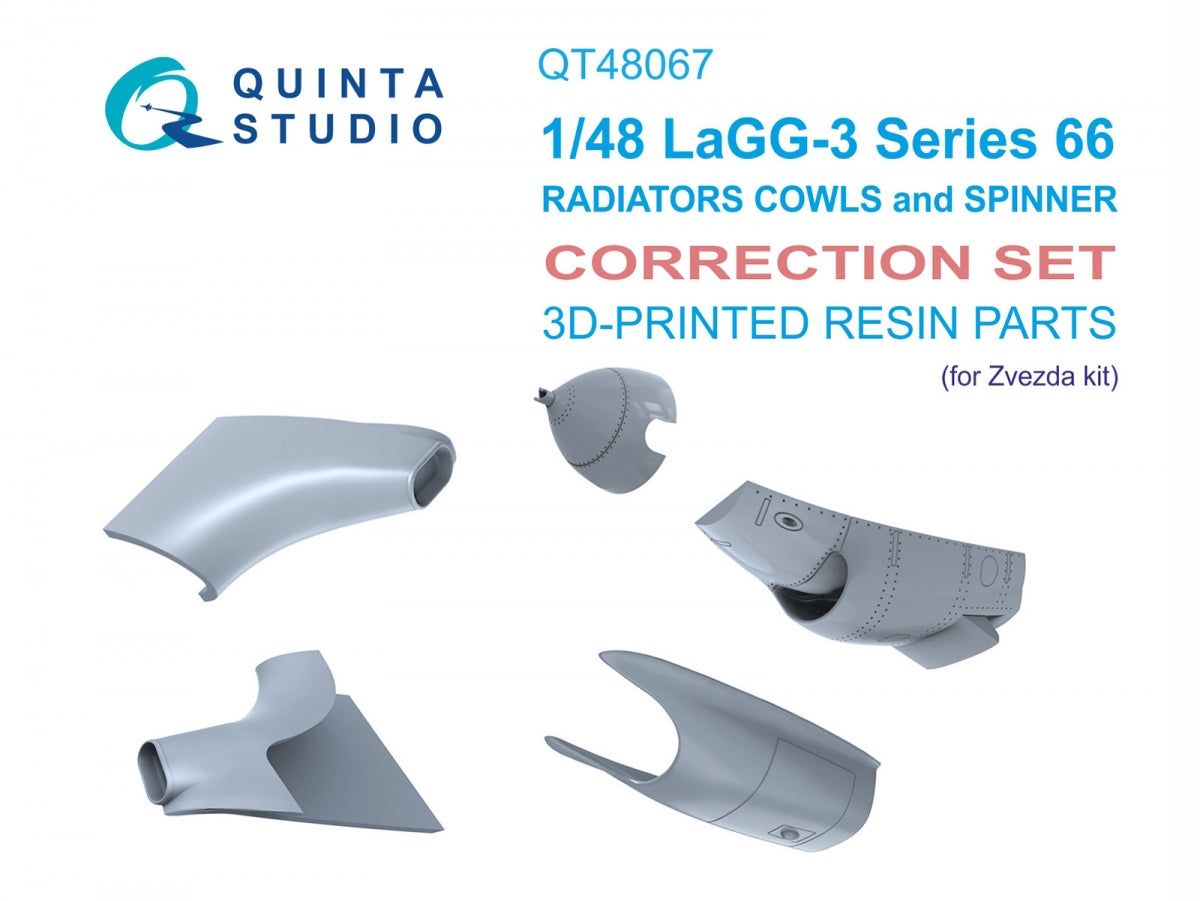 Quinta Studio QT48067 LaGG-3 série 66 Radiateurs, capots et cône d&amp;#39;hélice (Zvezda) 1/48