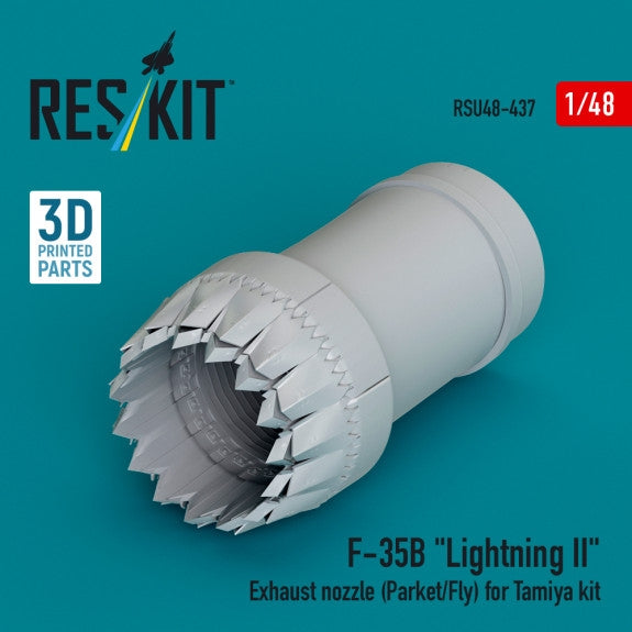 RESKIT RSU48-0437 Tuyère d&amp;#39;échappement F-35B « Lightning II » (Stationné/En vol) pour maquette Tamiya (impression 3D) 1/48