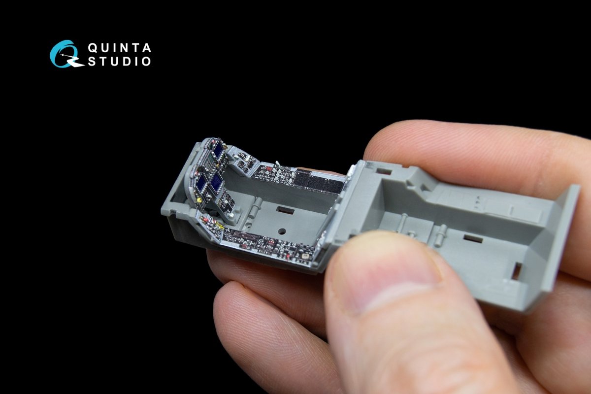 Intérieur imprimé en 3D et coloré sur papier décalcomanie Quinta Studio QD48043 F/A-18 A++ (pour Kinetic) 1/48  – immagine 5
