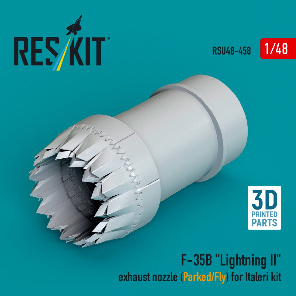 RESKIT RSU48-0458 Tuyère d'échappement F-35B « Lightning II » (Stationné/En vol) pour maquette Italeri (impression 3D) 1/48