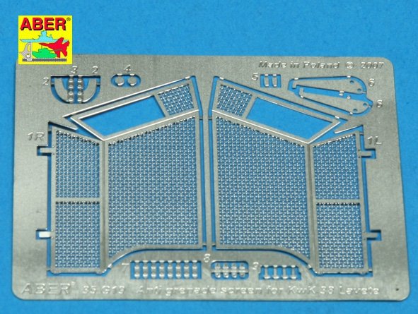 Écran anti-grenades Aber 35G19 pour KwK 38 Lavete (1/35)