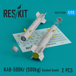 RESKIT RS72-0100 KAB-500KR (500KG) BOMBES GUIDÉES (2 PIÈCES) 1/72