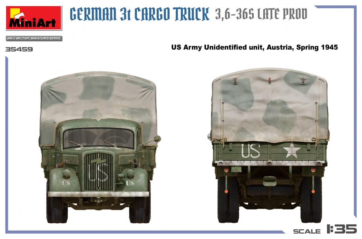 MiniArt 35459 Camion cargo allemand 3 tonnes, production tardive, échelle 1/35 – imagen 21
