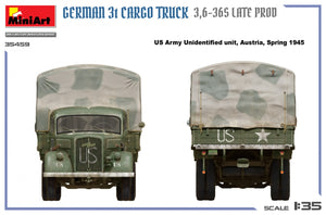 MiniArt 35459 Camion cargo allemand 3 tonnes, production tardive, échelle 1/35 – imagen 21