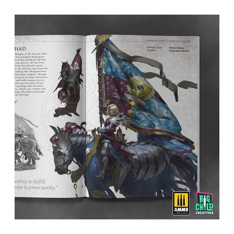 Ammo of Mig BCECLI002 Echoes of Camelot Artbook et guide de peinture – immagine 3