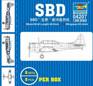 Trumpeter 04207 SBD bombardier en piqué intrépide 1/200